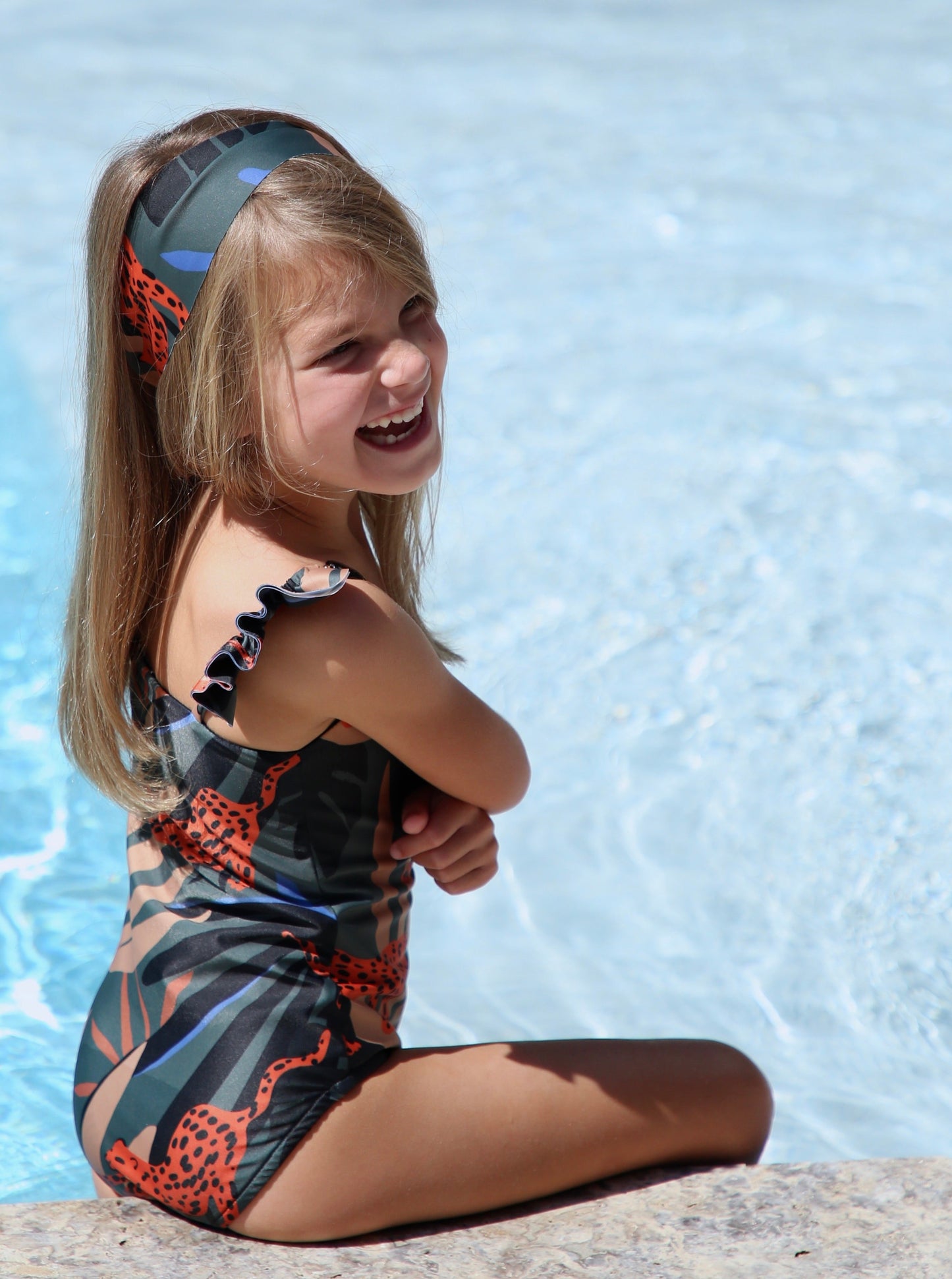 Luna Children's One-Piece Swimsuit - Rainforest Oasis