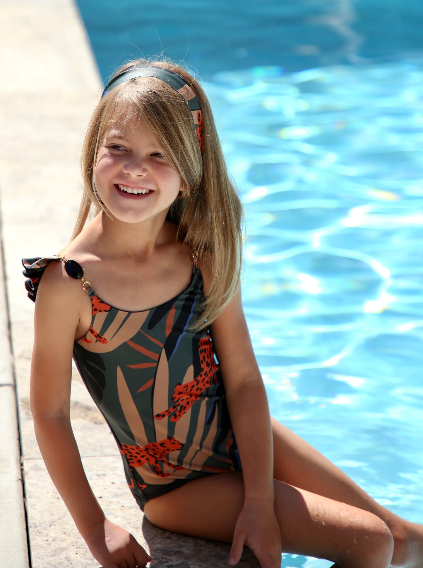 Luna Children's One-Piece Swimsuit - Rainforest Oasis